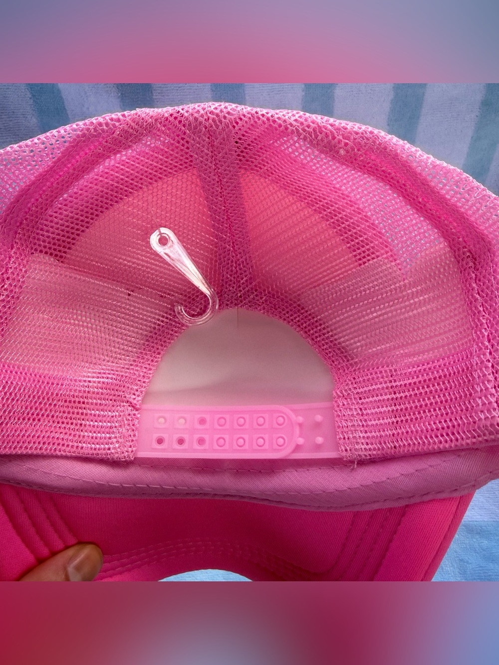 Pink 'RIVER BABE' Sequin Patch Trucker Hat - Picture 3 of 4